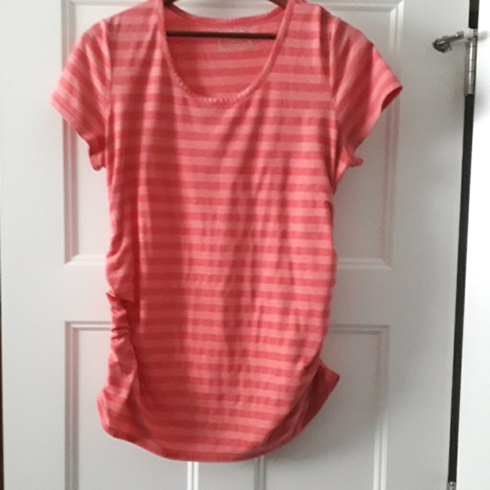 Motherhood Maternity Pink Striped T-Shirt
